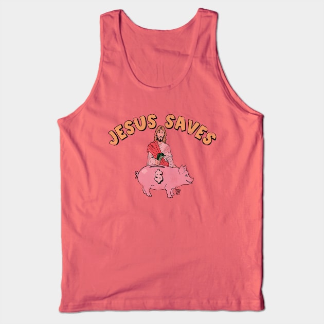 JESUS SAVES Tank Top by toddgoldmanart